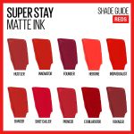 Maybelline Super Stay Matte Ink Liquid Lipstick Makeup, Long Lasting High Impact Color, Up to 16H Wear, Exhilarator, Ruby Red, 1 Count - Image 4